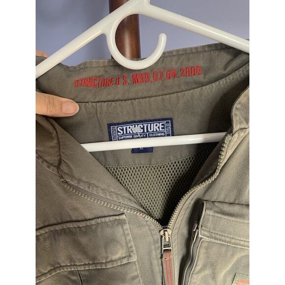 Vintage Structure USA Utility Supply M99 07.04.2000 Green Military Vest Men's XL - Picture 6 of 7